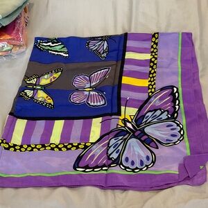Bob Mackie Purple and Green Scarf